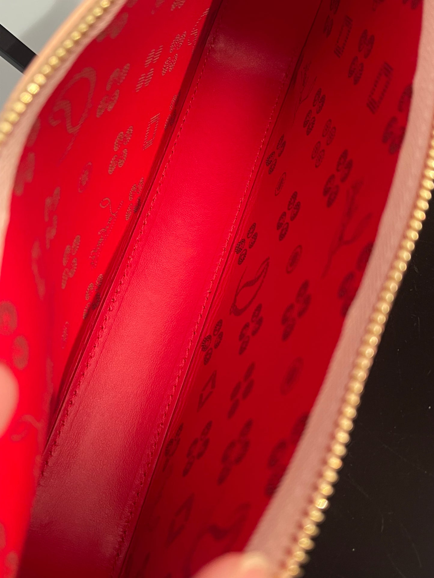 Pre-Owned Christian Louboutin Pink Shoulder Bag with Unique Perforated Design