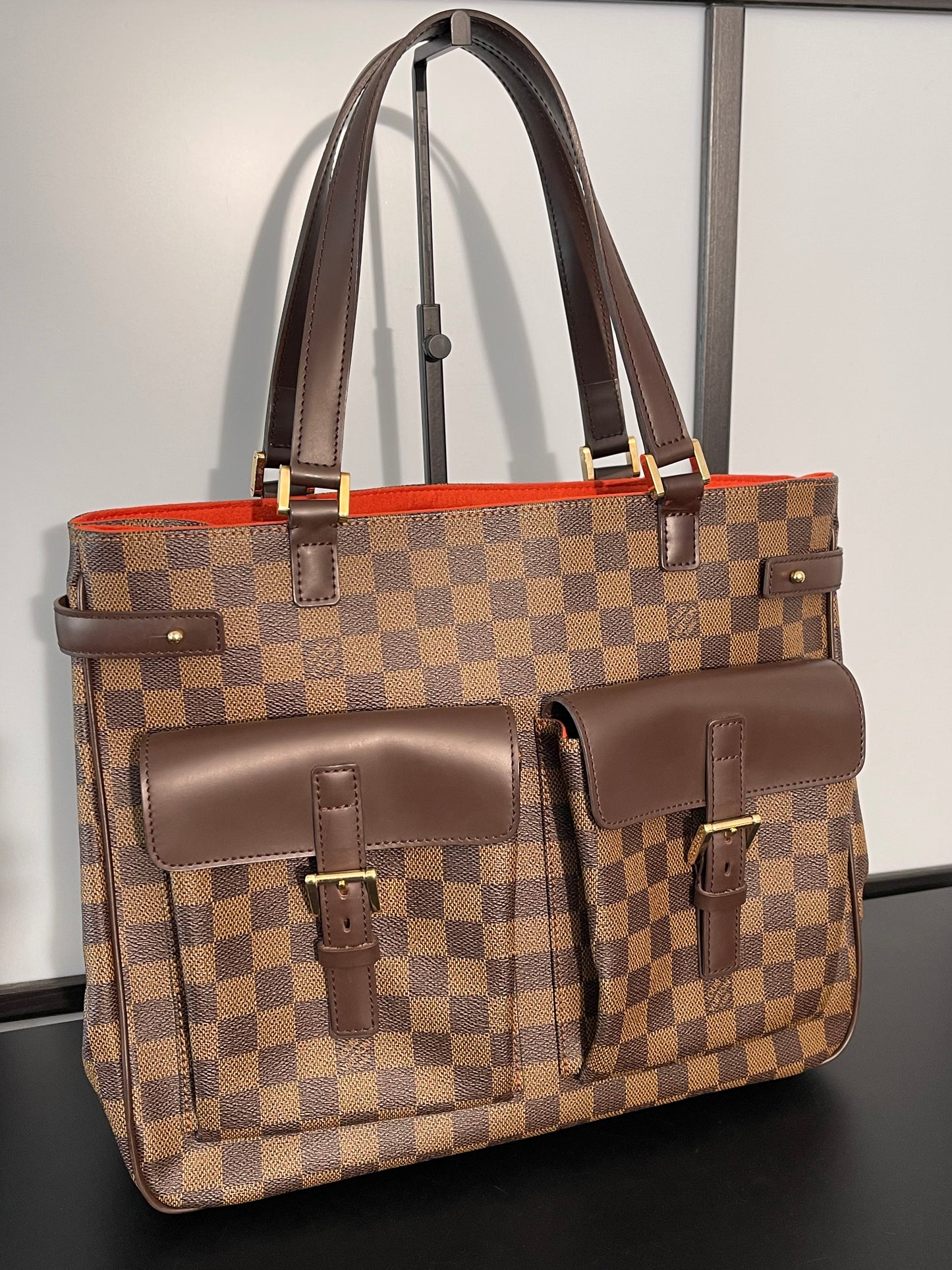 Pre-Owned Louis Vuitton Brown Damier Ebene Uzes Shoulder Handbag