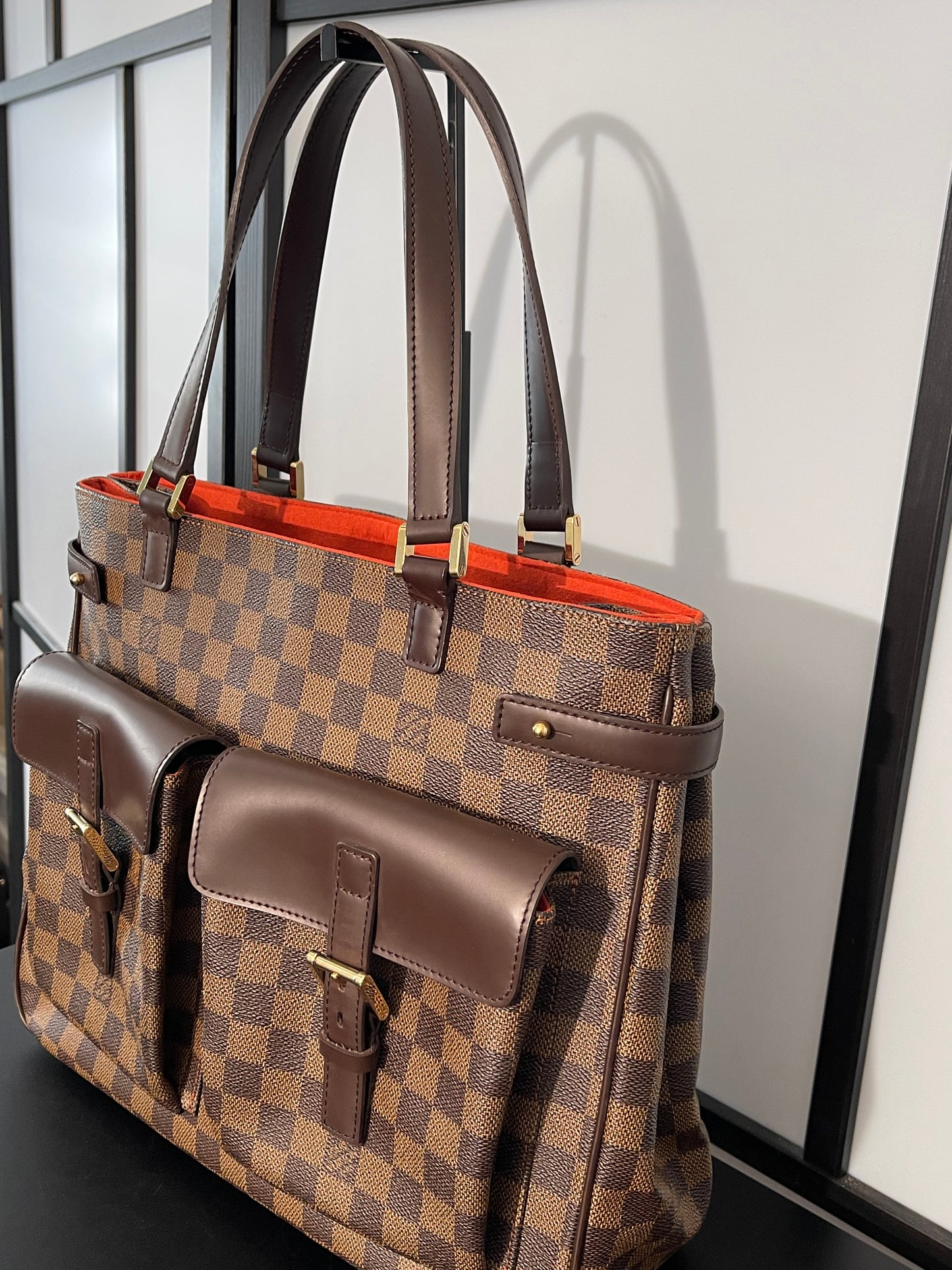 Pre-Owned Louis Vuitton Brown Damier Ebene Uzes Shoulder Handbag