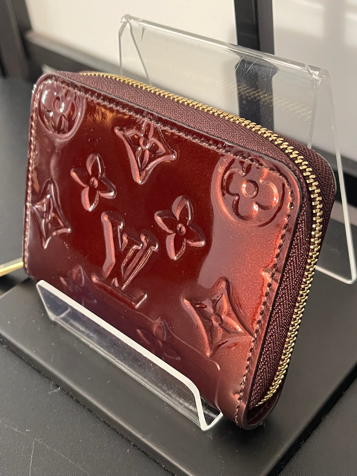 Pre Owned Louis Vuitton Vernis Compact Wallet