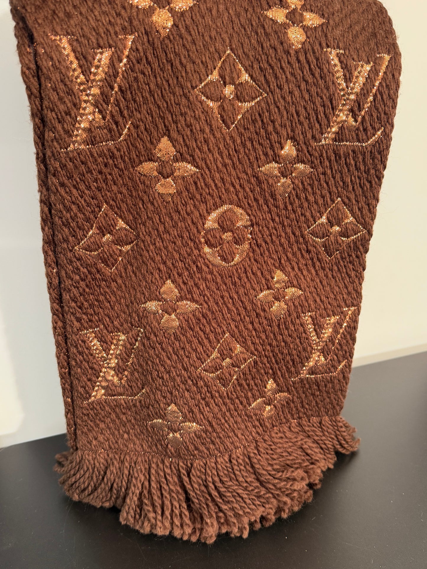 Louis Vuitton Pre-Owned Echarpe Logomania Brown Scarf