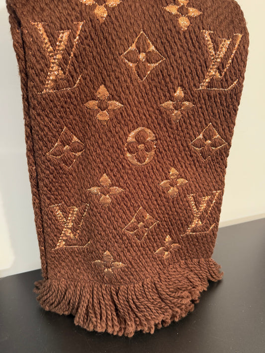 Louis Vuitton Pre-Owned Echarpe Logomania Brown Scarf