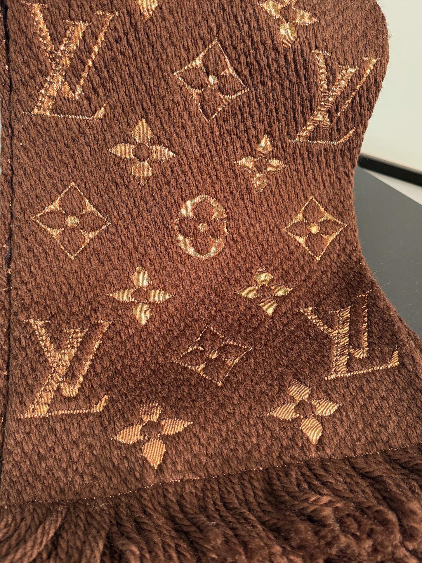 Louis Vuitton Pre-Owned Echarpe Logomania Brown Scarf