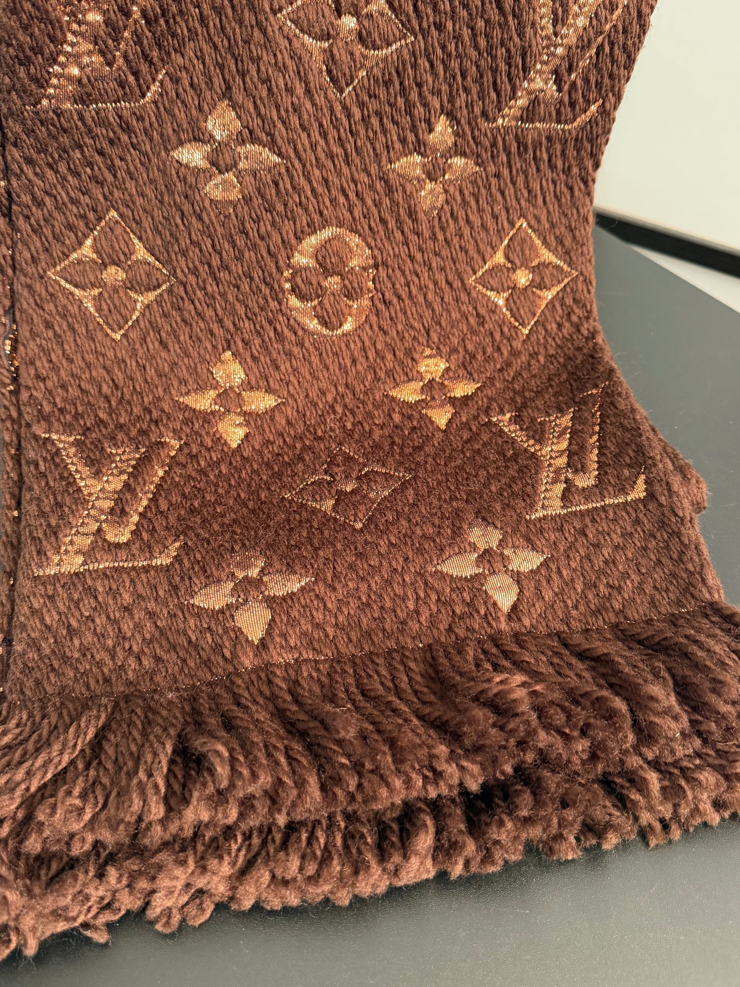 Louis Vuitton Pre-Owned Echarpe Logomania Brown Scarf