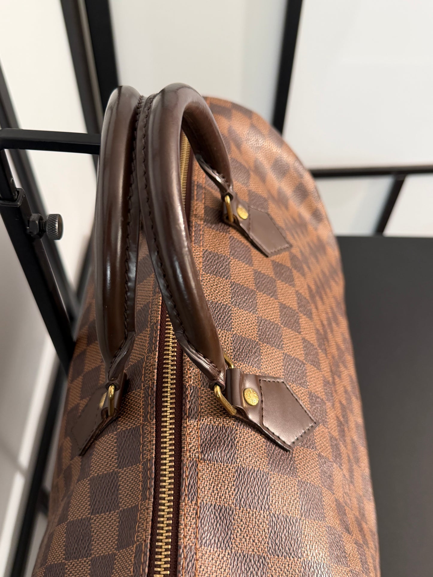 Louis Vuitton Pre-Owned Brown Damier Ebene Speedy 35 Tote Handbag