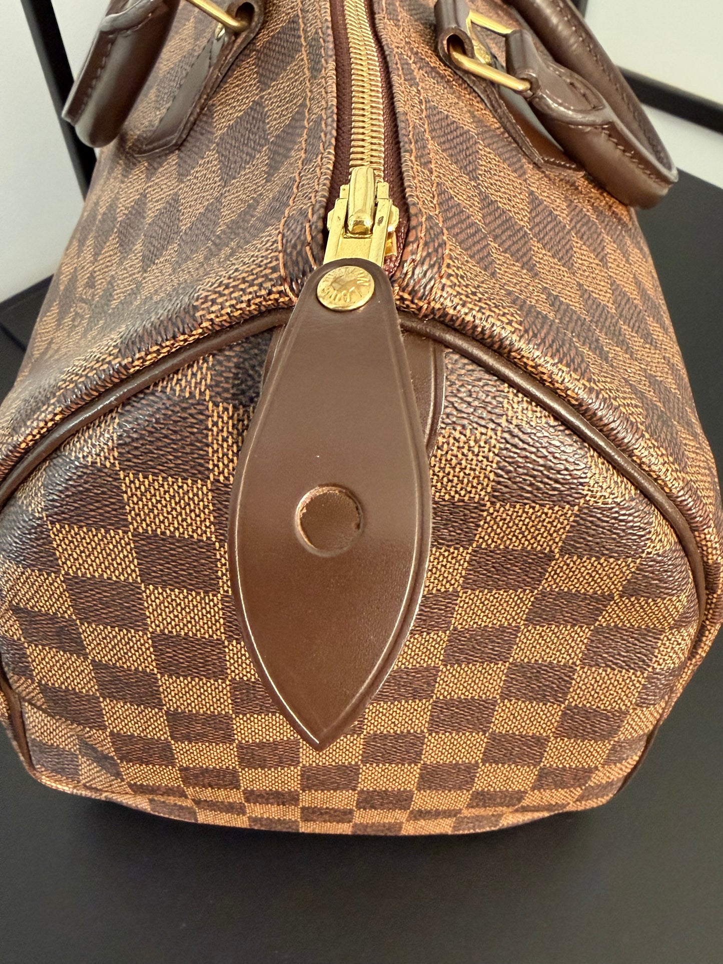 Louis Vuitton Pre-Owned Brown Damier Ebene Speedy 35 Tote Handbag