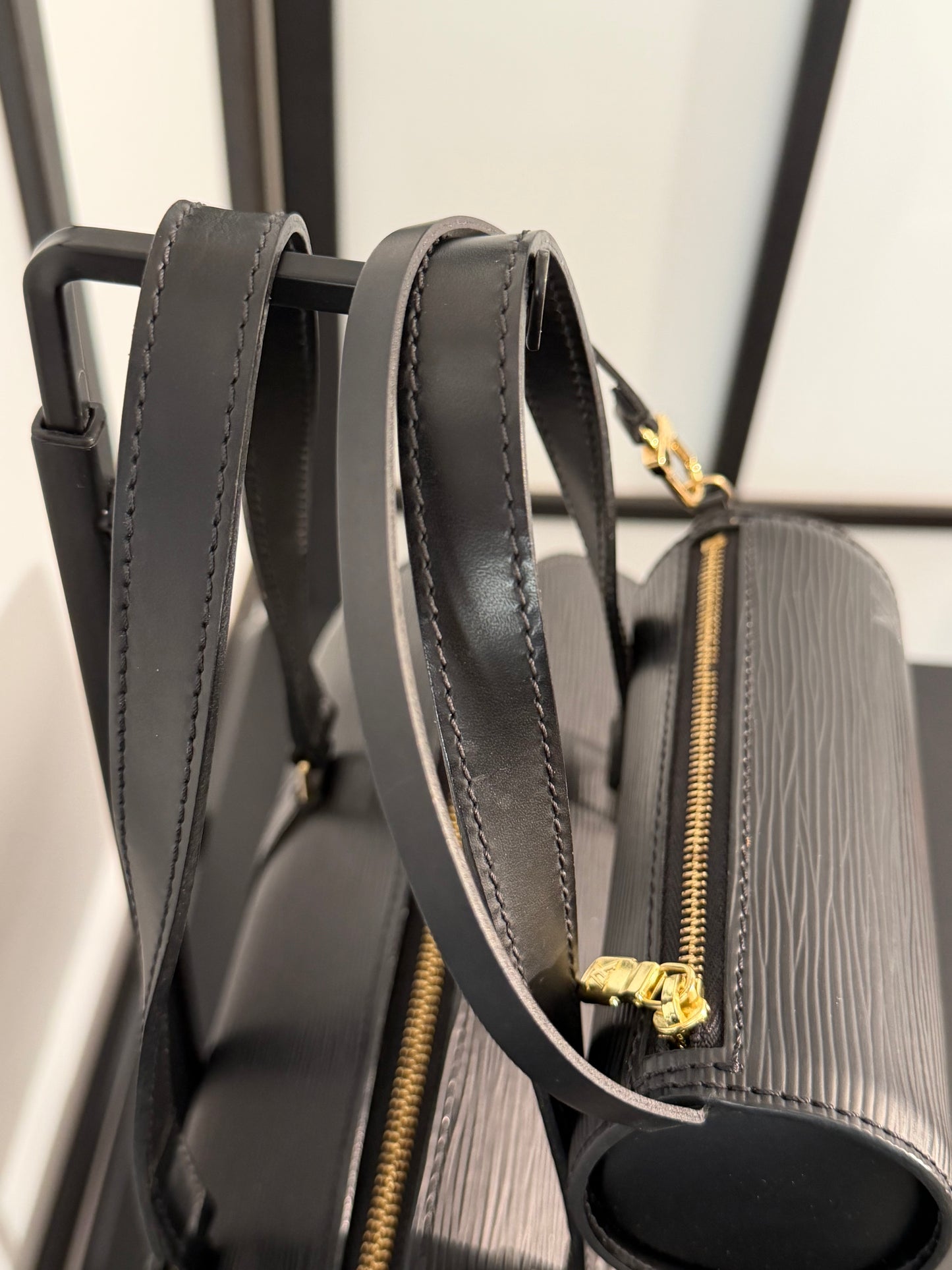 Black Epi Soufflot Pappillon Handbag Pre Owned