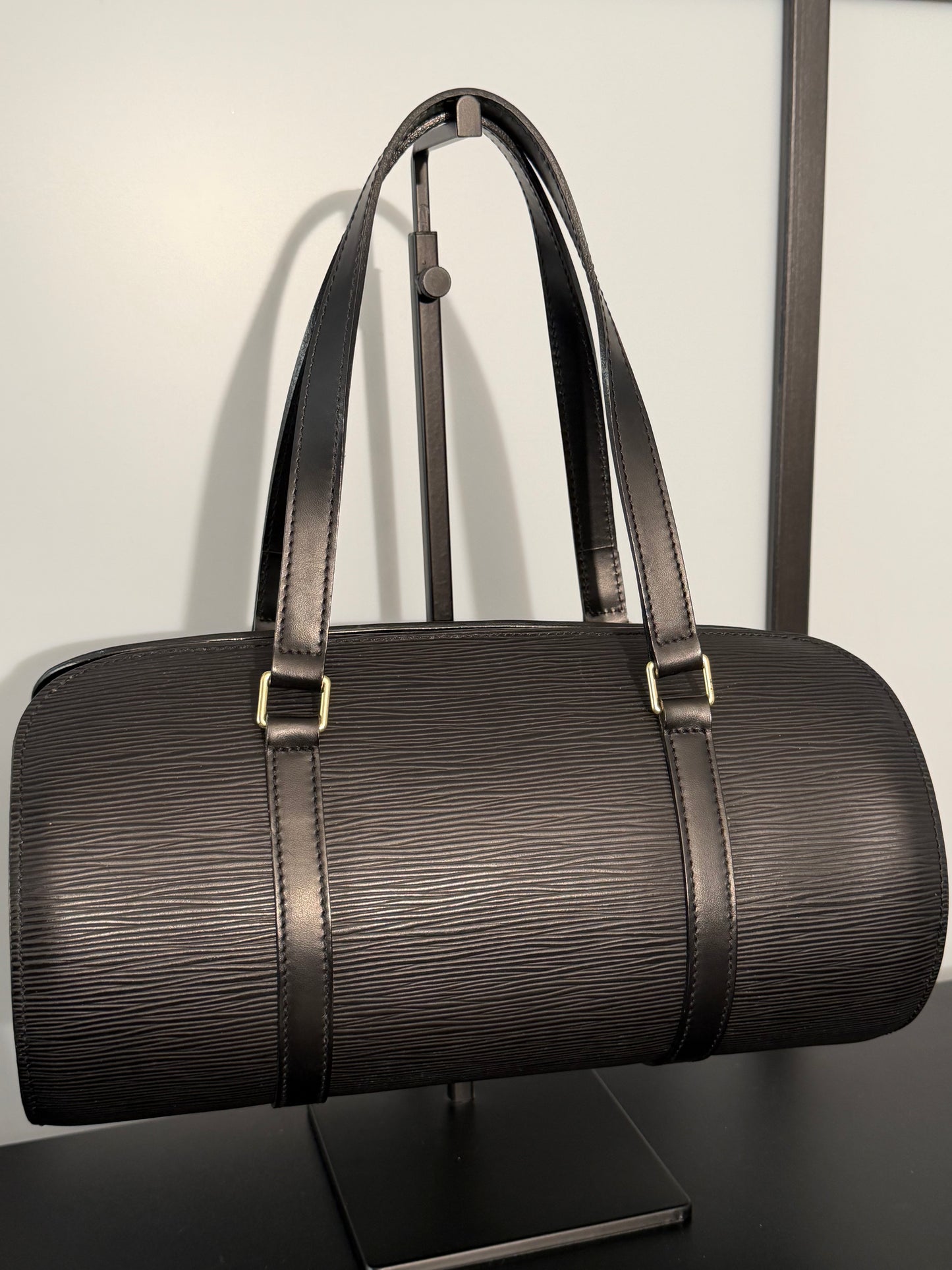 Black Epi Soufflot Pappillon Handbag Pre Owned