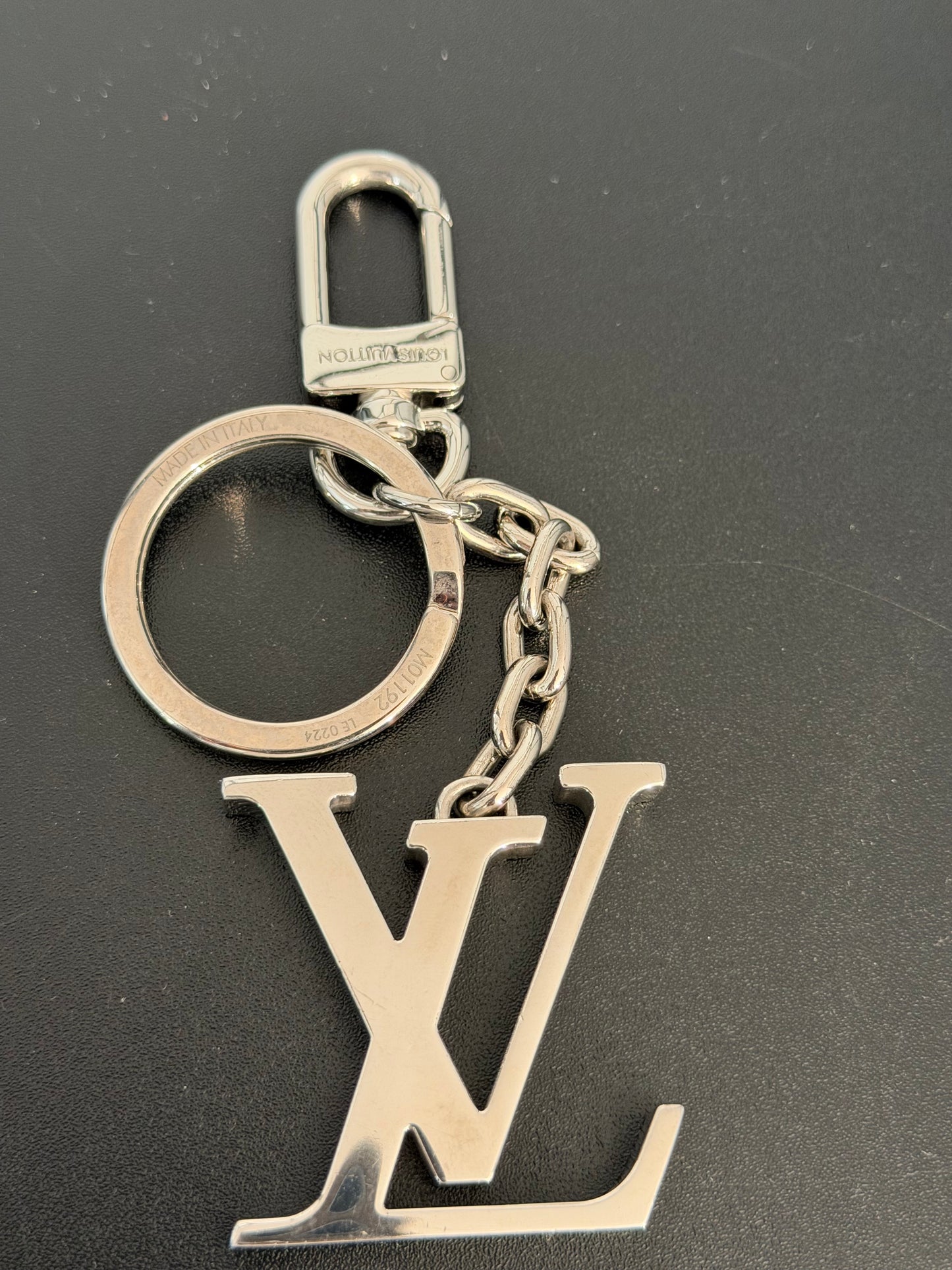Louis Vuitton Pre-Owned Silver LV Initials Key Holder Bag Charm