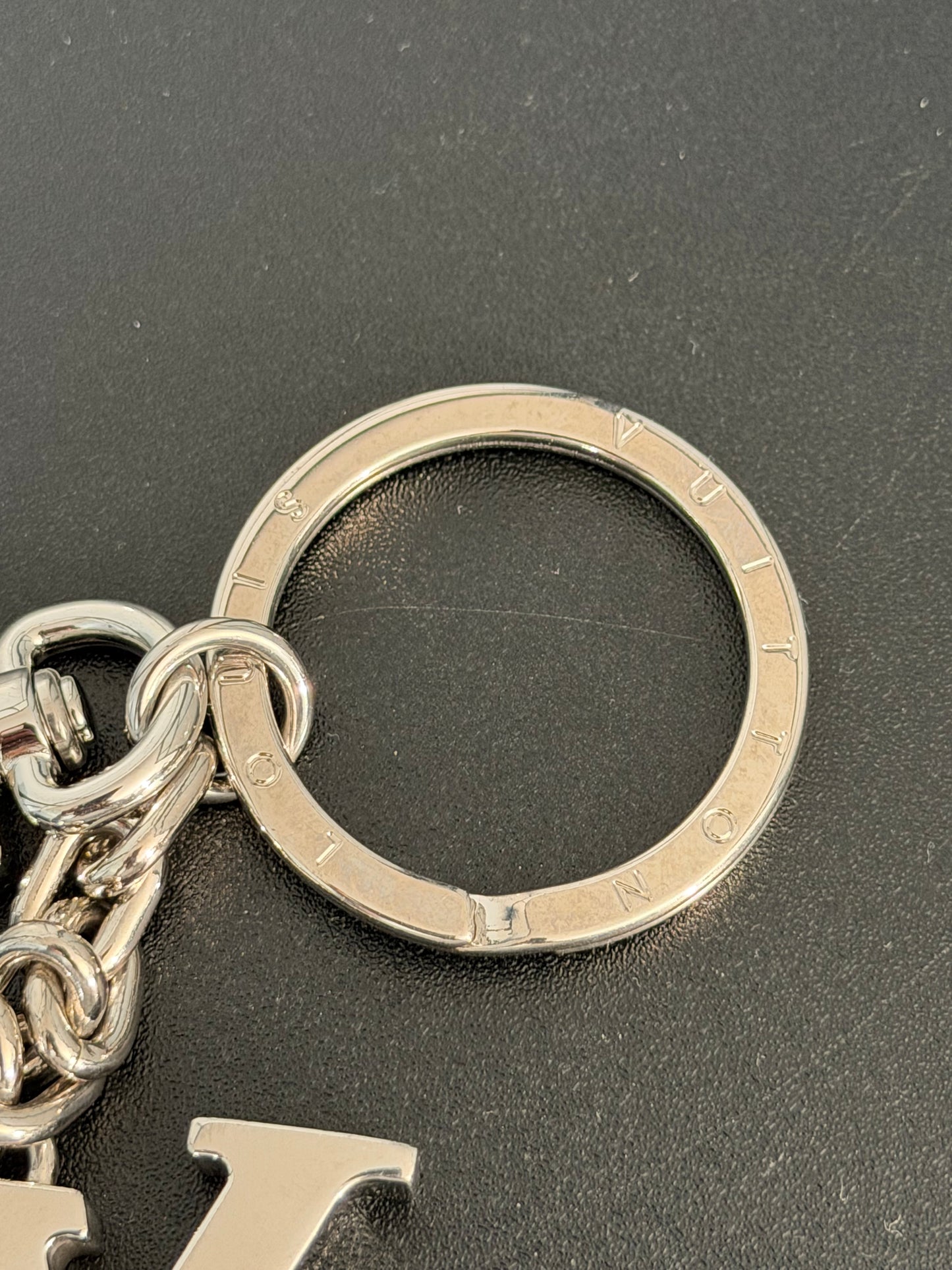 Louis Vuitton Pre-Owned Silver LV Initials Key Holder Bag Charm