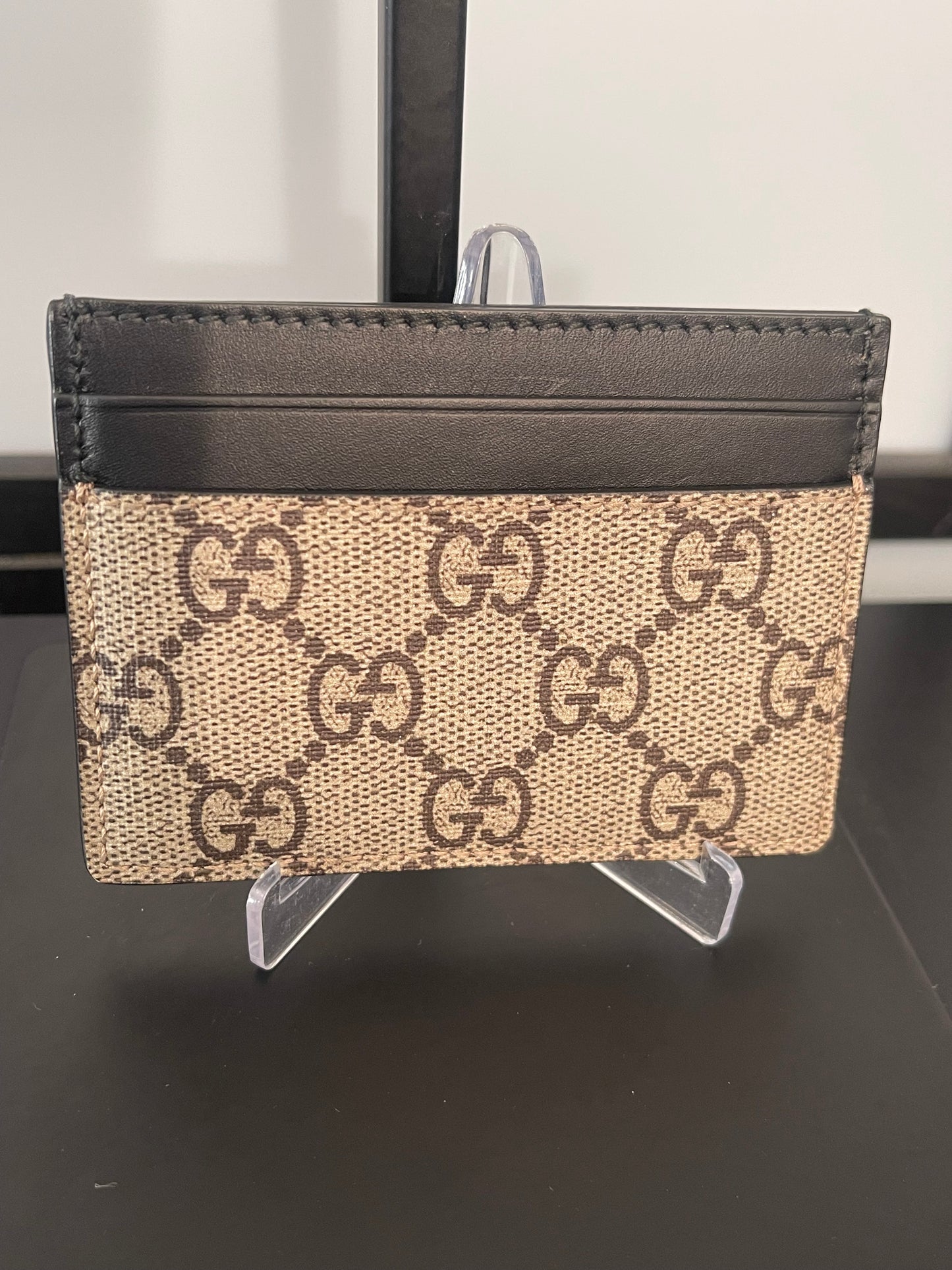 Pre-Owned Gucci GG Supreme Kingsnake Card Holder