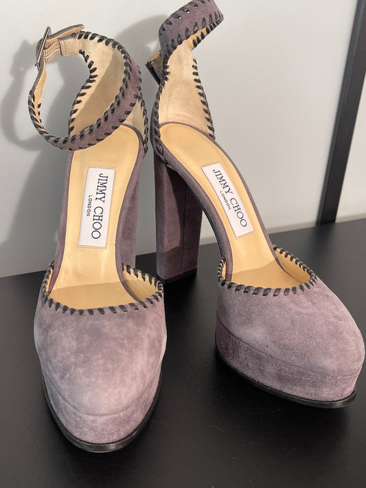 Pre-Owned Jimmy Choo Daphne Suede Platform Heels