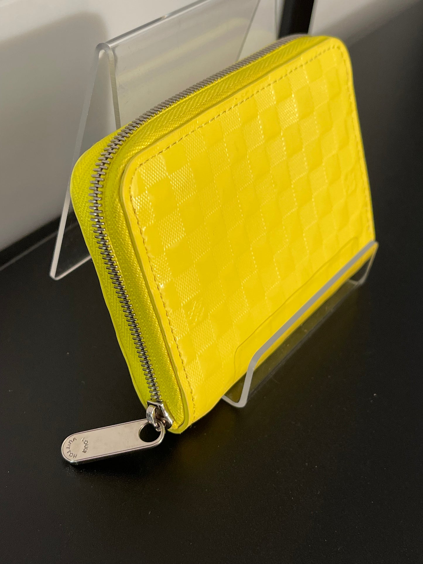 Pre-owned Louis Vuitton yellow facette zippy wallet