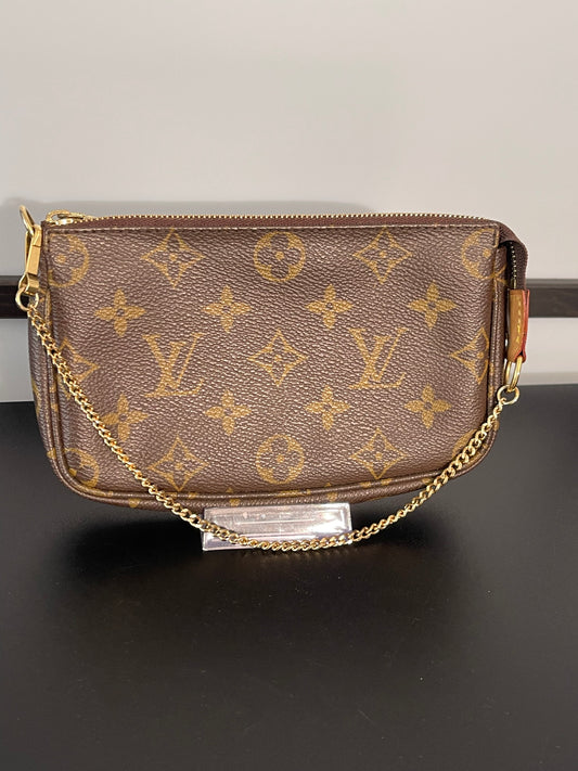 Pre-Owned Louis Vuitton Brown Monogram Canvas Pouchette